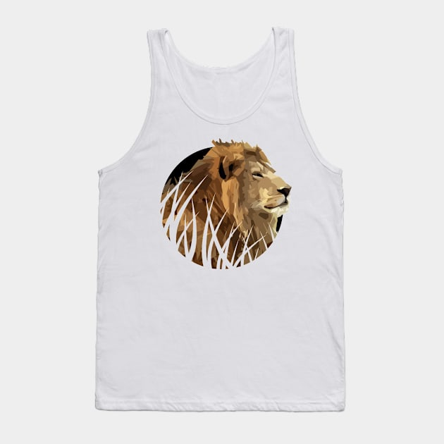 Lion King of Animals Tank Top by NuokaBox